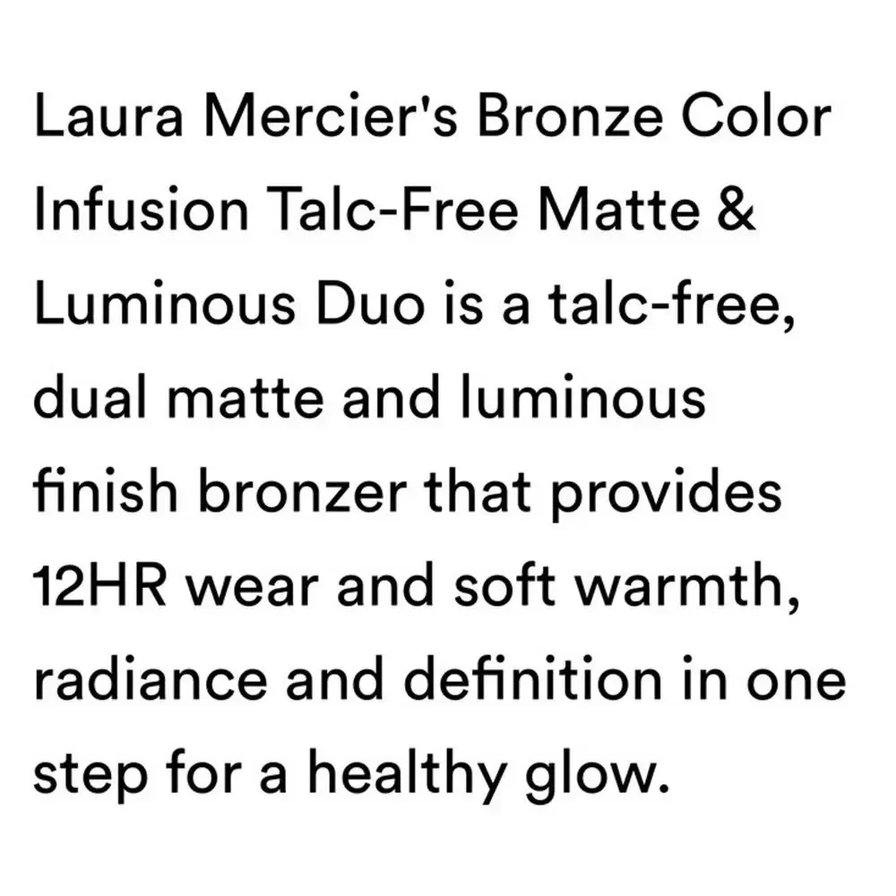 LAURA MERCIER Bronze Color Infusion Bronzer 10 SAINTE-CROIX Pressed Powder .3 oz